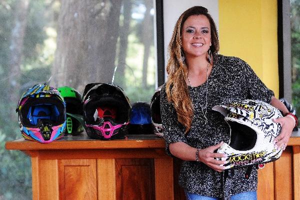 Vania Medrano es la mejor exponente del motocrós guatemalteco. (Foto Prensa Libre: César Pérez)<br _mce_bogus="1"/>