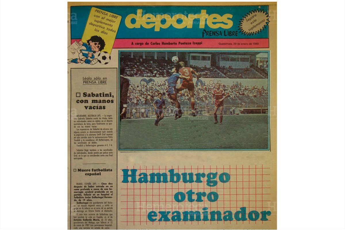 Portada de la sección de Deportes del 30/01/1989. Foto: Hemeroteca PL)