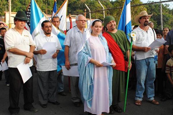 Parte de la comitiva guatemalteca que participó en la 14 posada del migrante