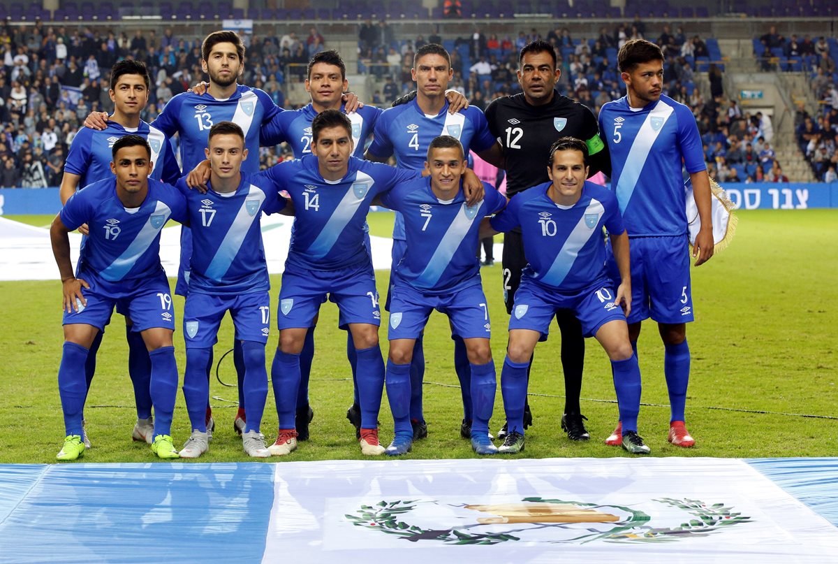 Este fue el once titular elegido por Wálter Claverí para enfrentar a Israel. (Foto Prensa Libre: EFE)