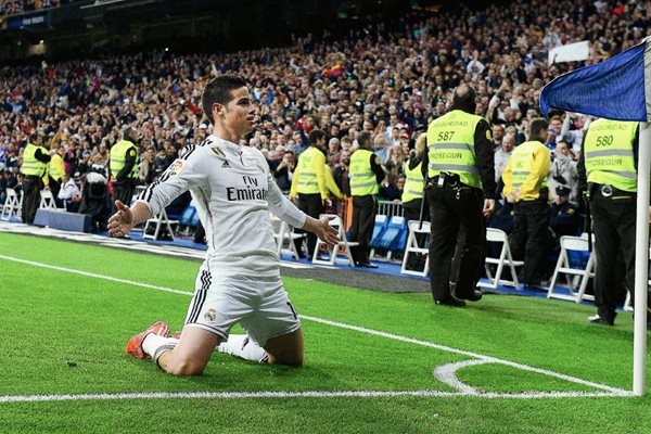 El colombiano James Rodríguez busca aportar su talento al Real Madrid. (Foto Prensa Libre: AFP).