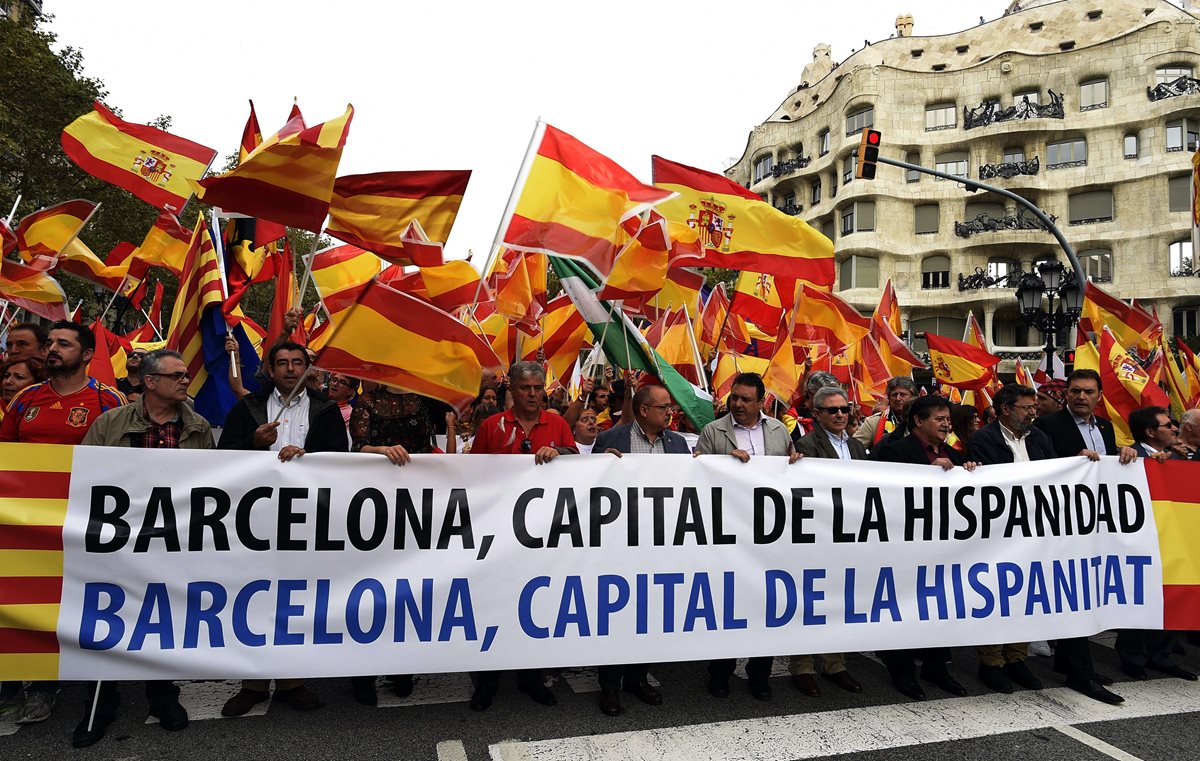 La fiesta se conoce como Día de la Hispanidad y también es el día de las fuerzas armadas de España. (Foto Prensa Libre: AFP).