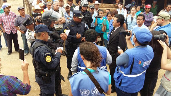 PDH y de la OACNUDH verifican la situación en la comunidad La Puya.