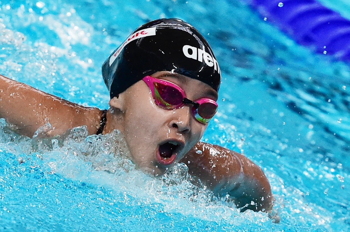 Alzain Tareq durante su hit eliminatorio en el mundial de Kazan. (Foto Prensa Libre: AFP)