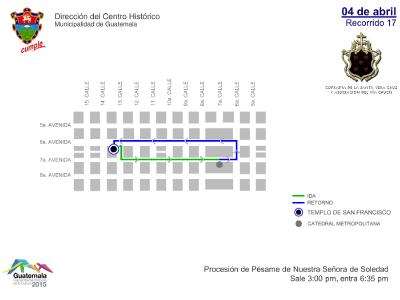 La procesión de Pésame de la Virgen de la Soledad del Templo de San Francisco saldrá hoy a las 15 horas.