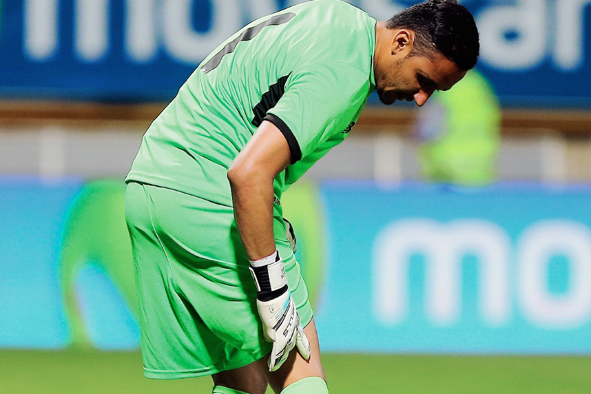 Keylor Navas preocupa al Real Madrid y Costa Rica. (Foto Prensa Libre: AFP)