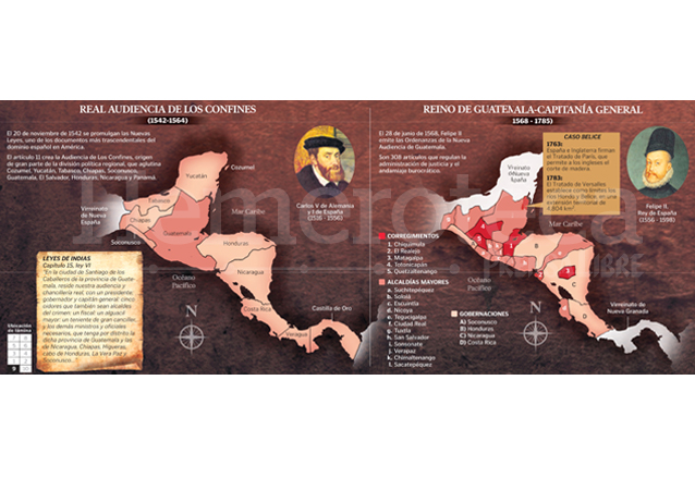 Evolución del mapa de Guatemala. (Foto: Hemeroteca PL)