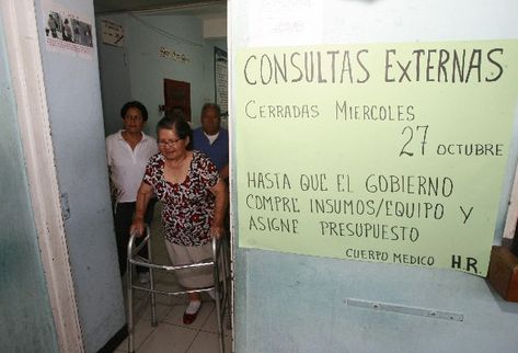 La consulta externa del hospital está cerrada desde el 27 de octubre.