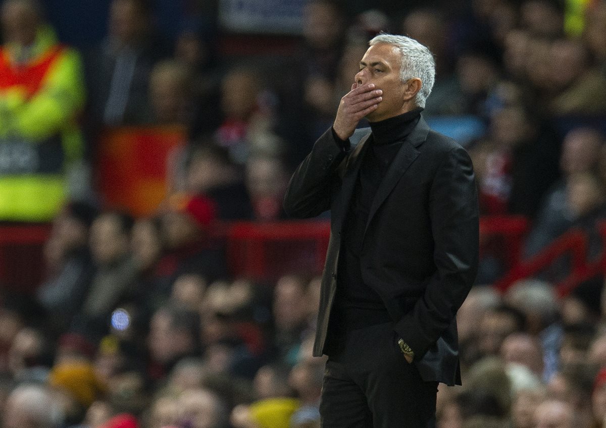 José Mourinho, entrenador del Manchester United. (Foto Prensa Libre: EFE)