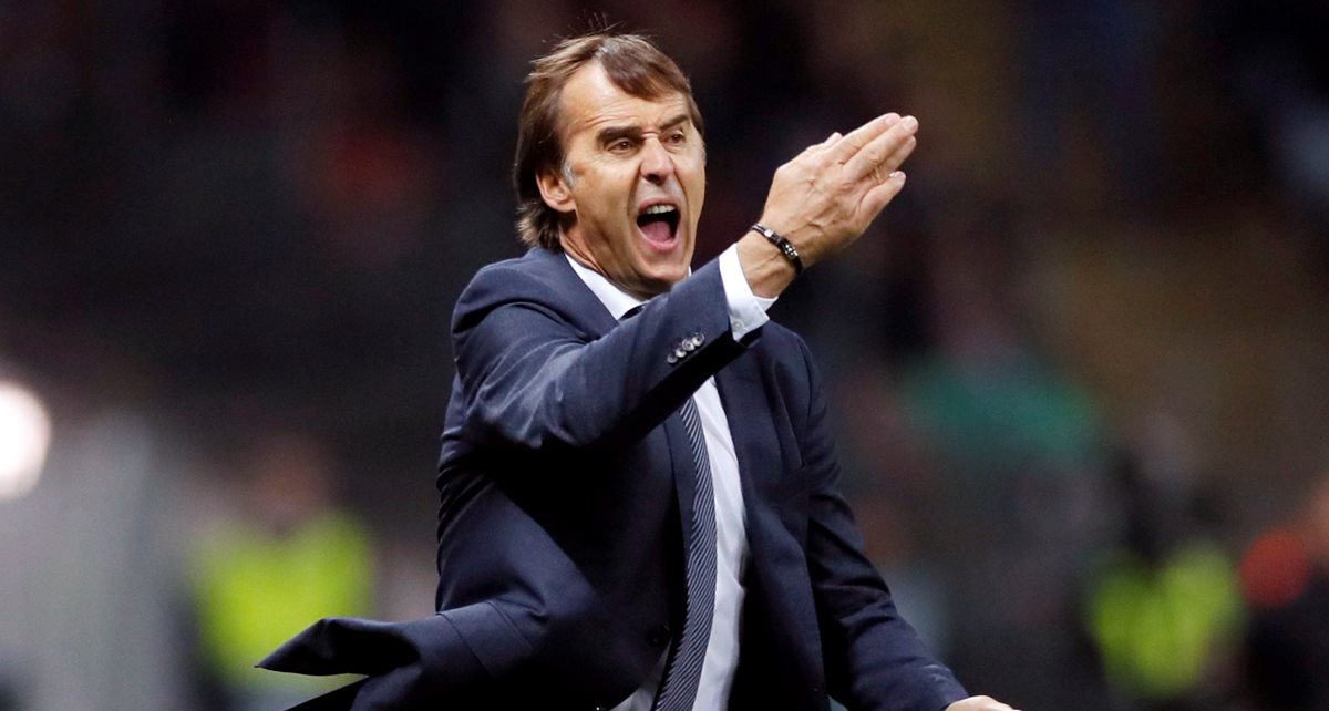 Julen Lopetegui, durante el partido del Real Madrid frente al CSKA Moscú. (Foto Prensa Libre: EFE)