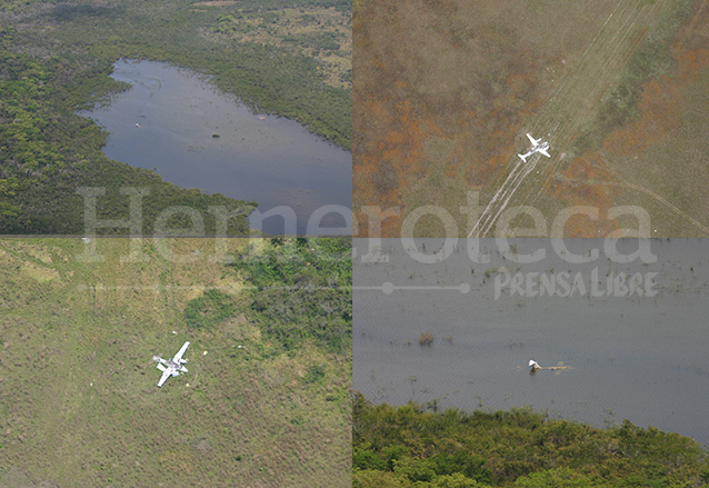 Varios aspectos de las avionetas abandonadas por los narcos, son desmanteladas para evitar que sean utilizadas por las autoridades. (Foto: Hemeroteca PL)