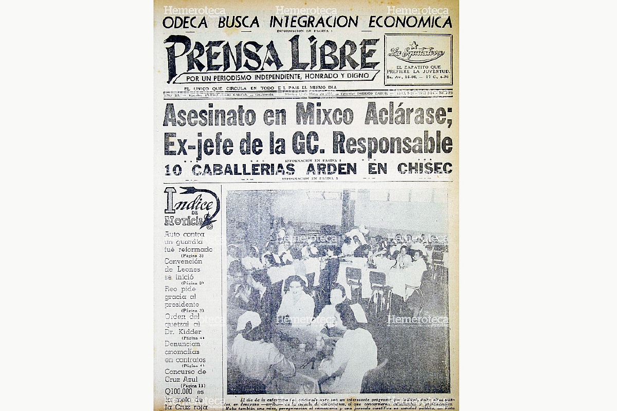 Portada de PL del 13 de mayo de 1955, del Día de la Enfermera. (Foto: Hemeroteca PL)