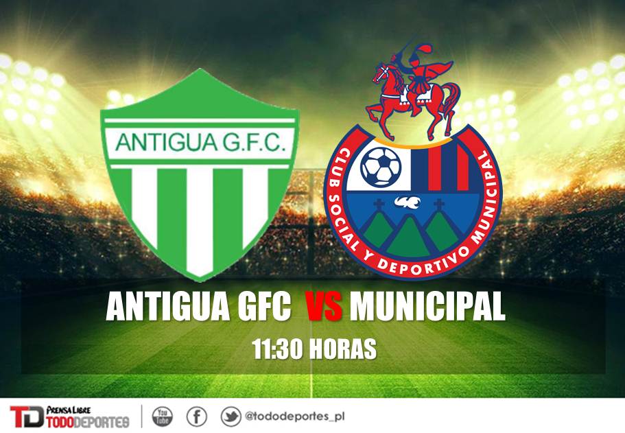 Antigua y Municipal buscan el triunfo este domingo en el Estadio Pensativo. (Foto Prensa Libre: TodoDeportes)