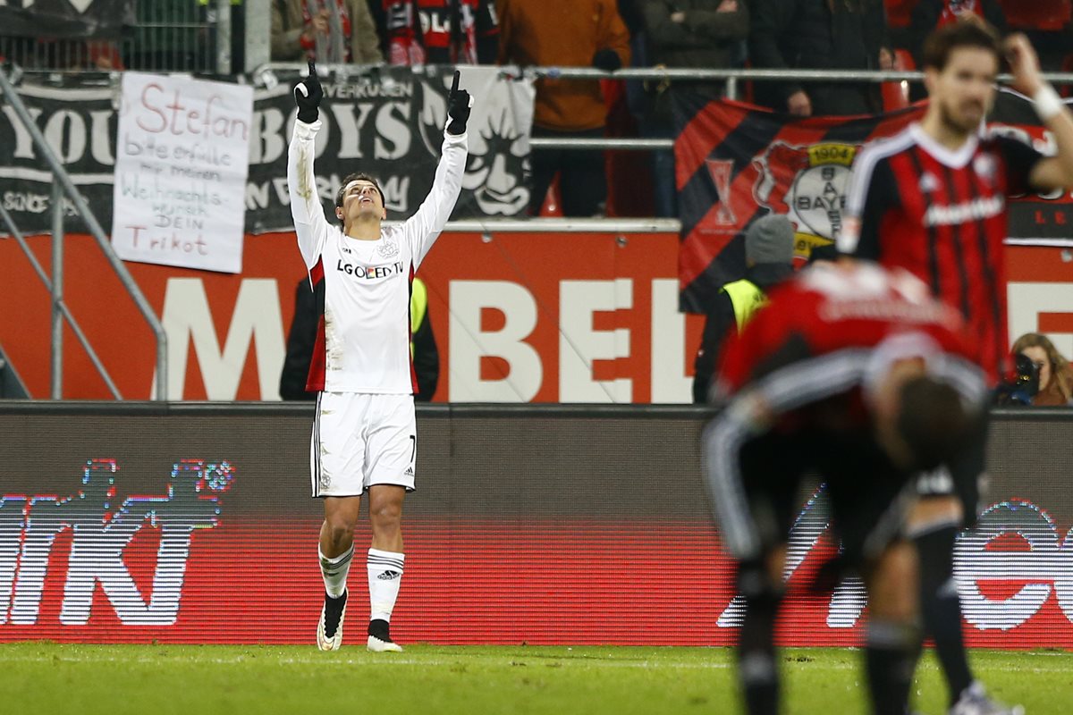 El mexicano Javier Hérnandez termina el año, con 19 goles. (Foto Prensa Libre: AP)