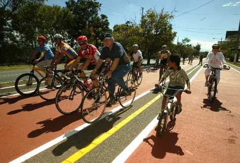 Ciclovía en la zona 13. (Foto Prensa Libre: Archivo)