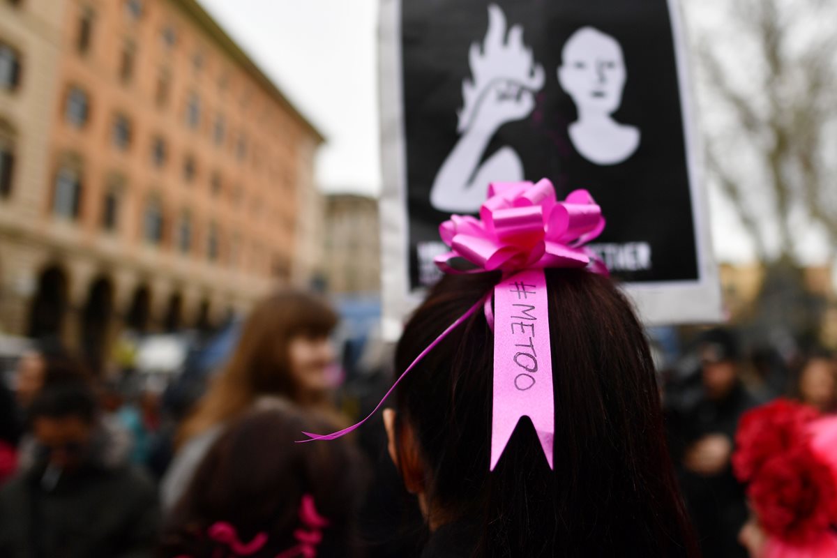 Una marcha organizada por el movimiento 'Non Una Di Meno' (Yo también) como parte del Día Internacional de la Mujer en Roma.(AFP).