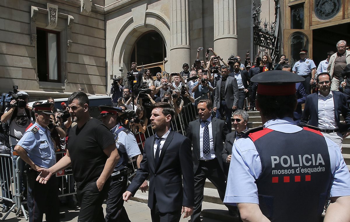 Lionel Messi declaró en la corte de Barcelona el pasado 2 de junio, antes de unirse a la selección de Argentina para jugar la Copa América Centenario. (Foto Prensa Libre: AP)