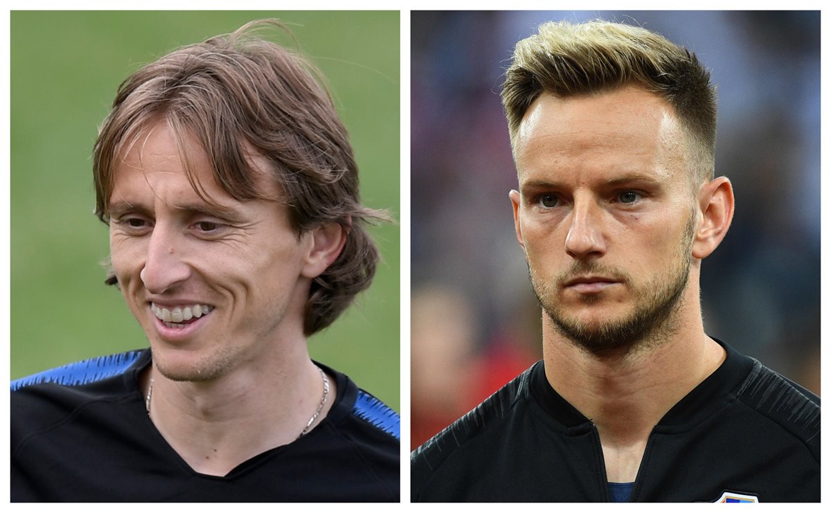 Modric y Rakitic, son las figuras de Croacia. (Foto Prensa Libre: AFP)