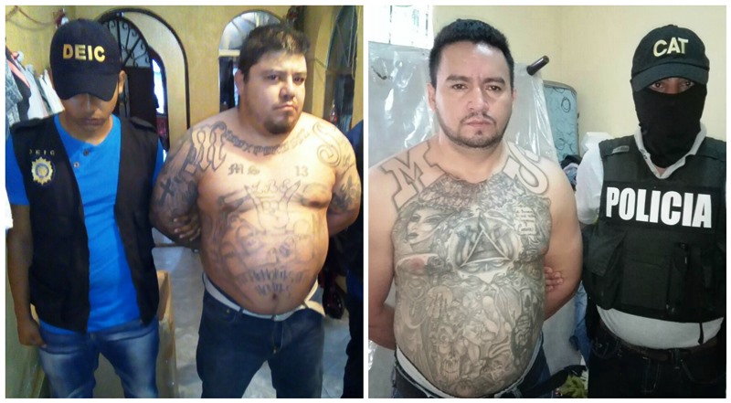 Fuerzas de seguridad han capturado a dos líderes de la Mara Salvatrucha. (Foto Prensa Libre: PNC)