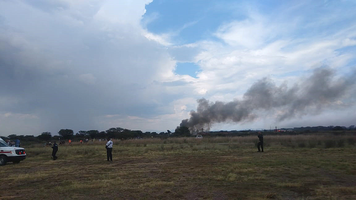 Panorámica del accidente. (Foto Prensa Libre: EFE)