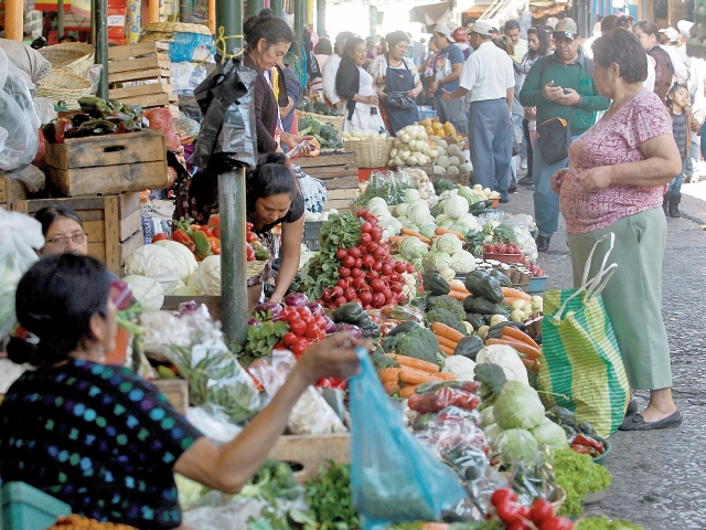 Según el INE en octubre se redujo el costo de la Canasta Básica de Alimentos, generando dudas por coincidir en el periodo de discusión del salario mínimo. (Foto Prensa Libre: Hemeroteca PL)