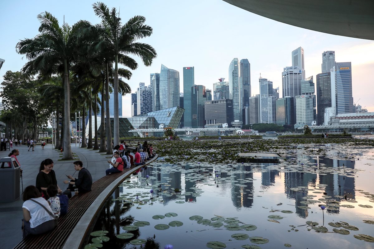 El distrito financiero de Singapur donde el presidente estadounidense, Donald J. Trump, y el líder norcoreano, Kim Jong-un, se reunirán.(EFE).