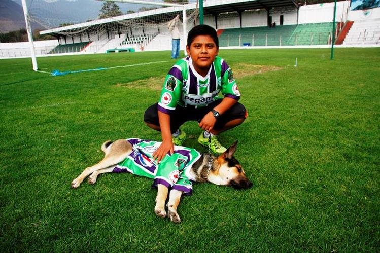 Toby, la mascota de Antigua GFC. (Foto Prensa Libre: Renato Melgar)