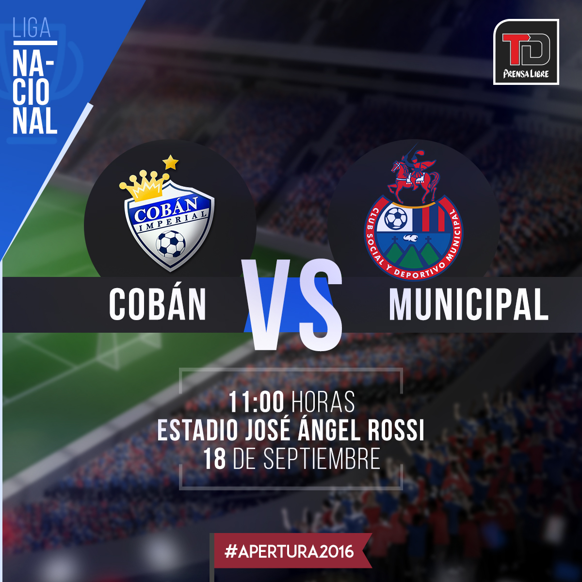 Cobán y Municipal busca el triunfo este domingo en el Estadio José Ángel Rossi. (Foto Prensa Libre: TodoDeportes)