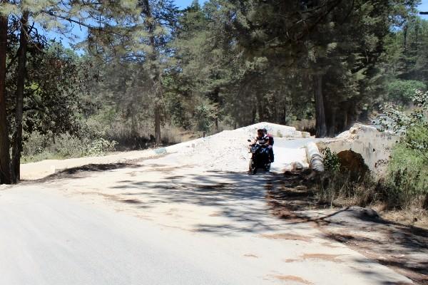 carretera en    mal estado, en Quiché.