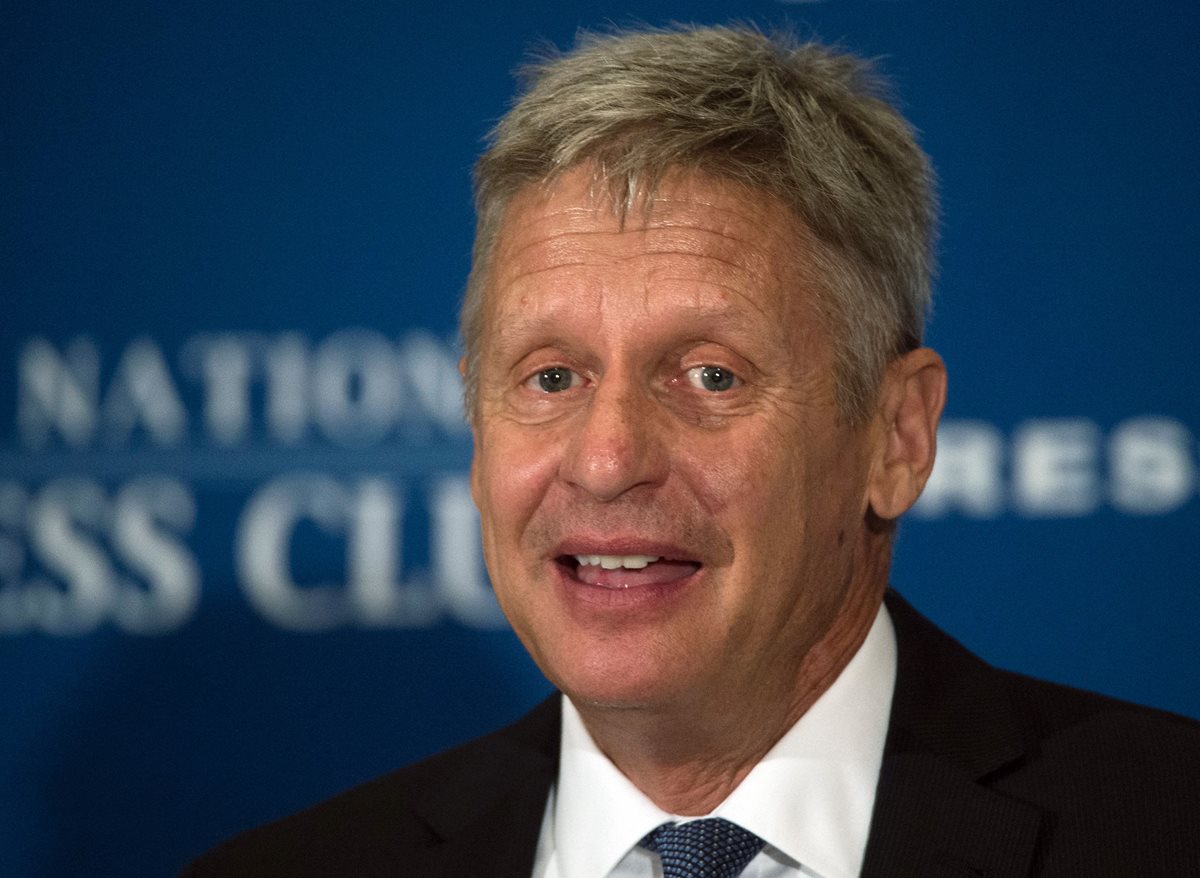 Gary Johnson, candidato del Partido Libertario a las elecciones presidenciales de Estados Unidos. (Foto Prensa Libre: AFP).