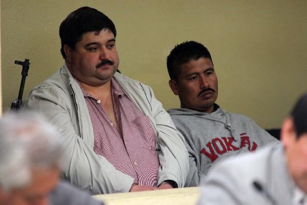 Nixon Abizaí Gramajo Díaz,  y Edwin Rolando Díaz Ramírez, durante audiencia.