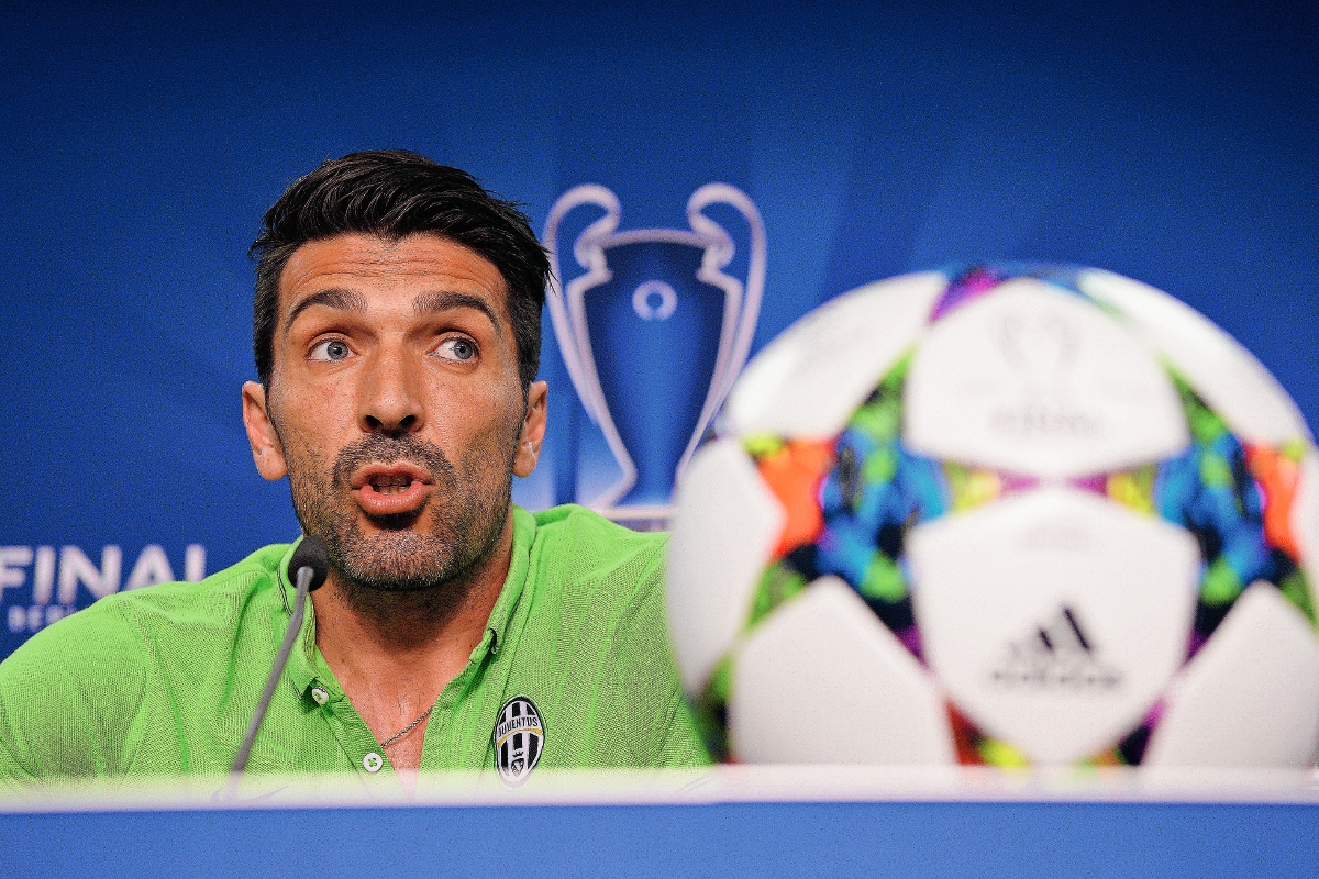 Gianluigi Buffon durante la conferencia de prensa de este viernes. (Foto Prensa Libre: AP)