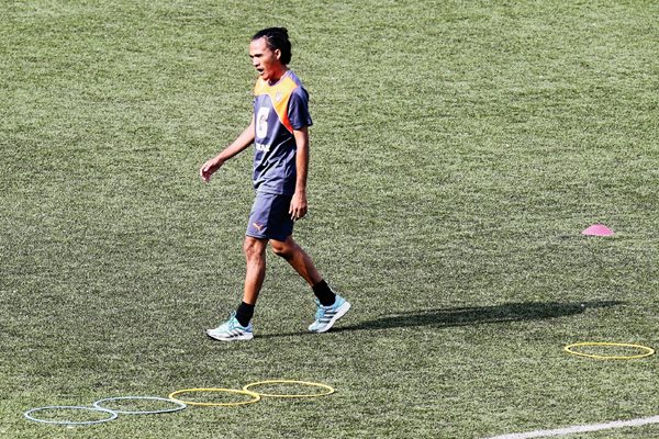 En el entreno de Comunicaciones de este viernes, Miranda trabajó aparte. (Foto Prensa Libre: Carlos Vicente)