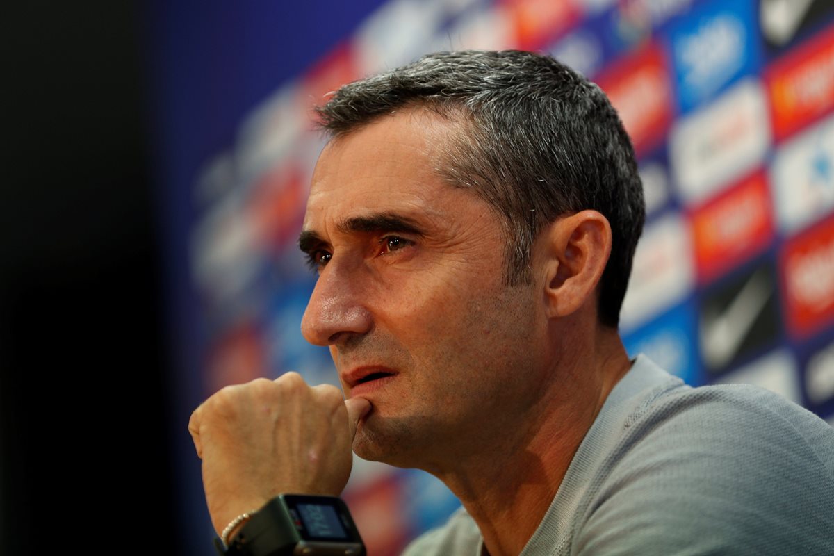 Ernesto Valverde, entrenador del FC Barcelona. (Foto Prensa Libre: EFE)