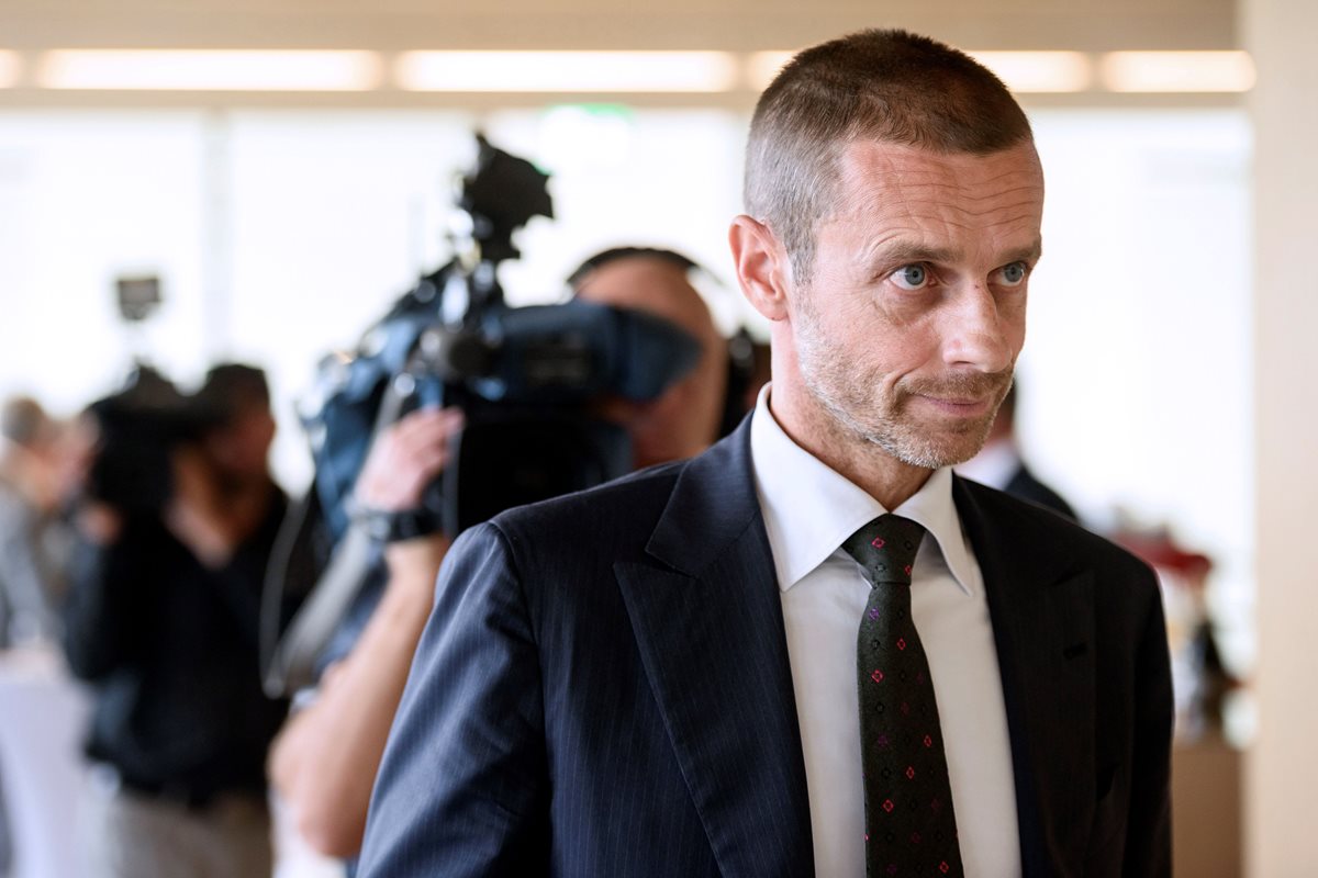 El esloveno Aleksander Ceferin, presidente de la UEFA dijo que Londres es "la elección perfecta" para albergar las semifinales y la final de la Eurocopa 2020. (Foto Prensa Libre: AFP)