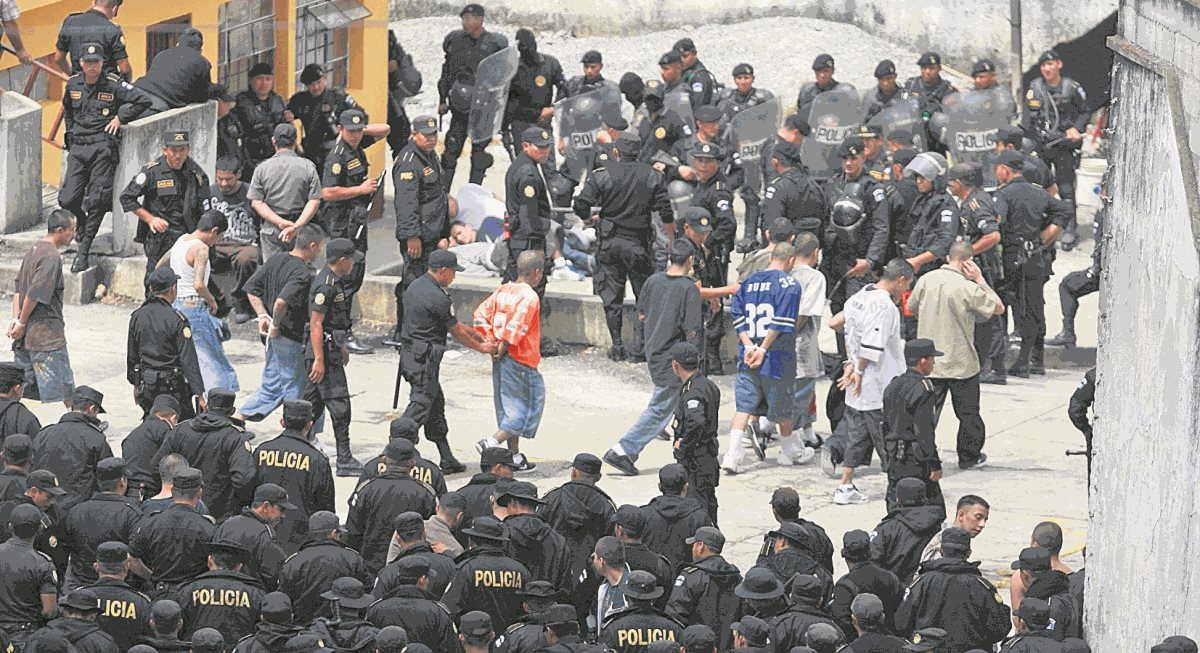 Vista del sector 11 en el Preventivo para Hombres de la zona 18, donde permanecen pandilleros del barrio 18.