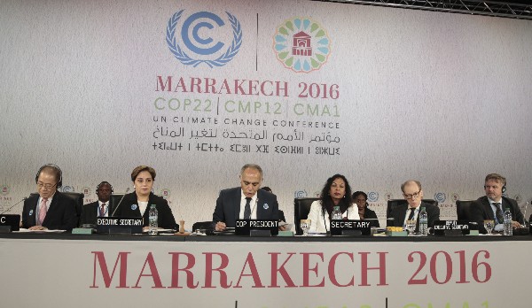 Ceremonia de inauguración de la conferencia de la COP22 en Marrakech, Marruecos. (Foto Prensa Libre: EFE)