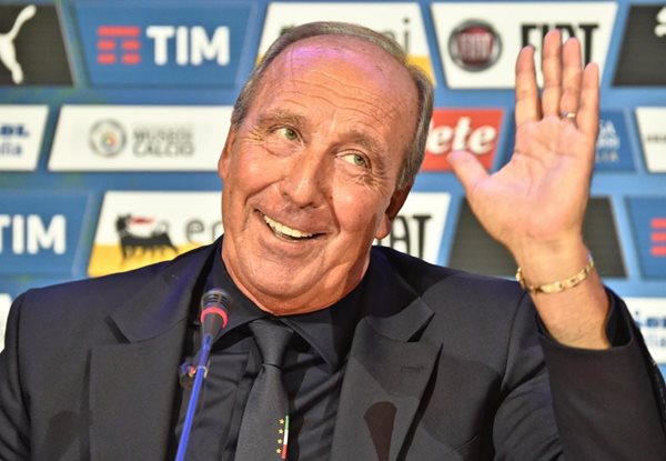 El nuevo entrenador de la selección italiana, Giampiero Ventura, durante el acto de su presentación oficial en el centro deportivo de Coverciano en Florencia, Italia. (Foto Prensa Libre: EFE)