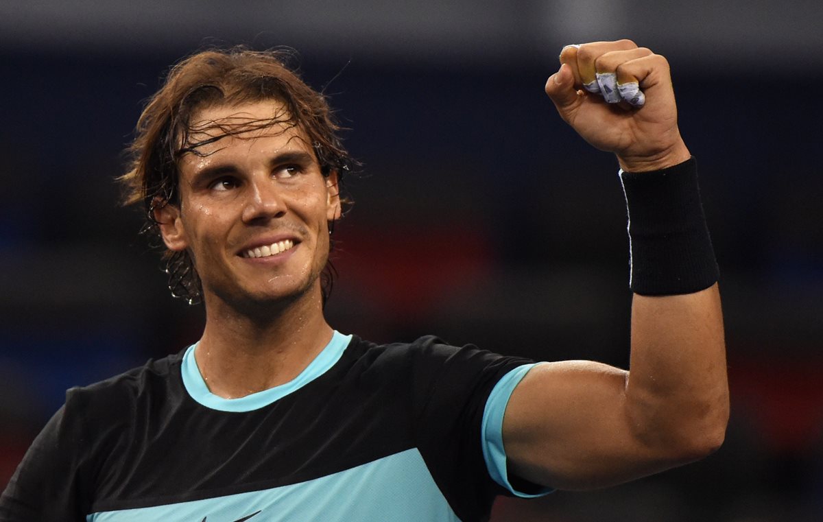 Rafa Nadal se siente muy contento con su desempeño en Shanghai. (Foto Prensa Libre: AFP)