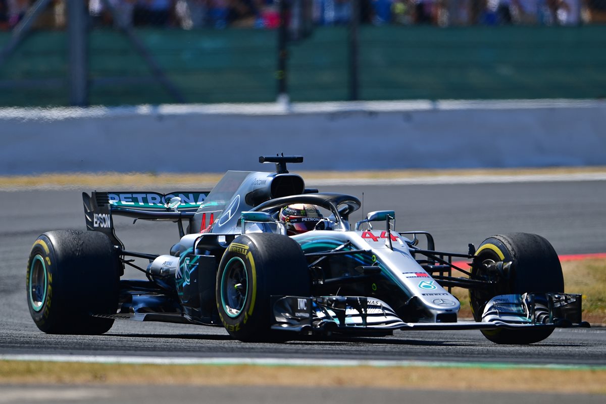 Lewis Hamilton ocupó el segundo lugar en el Gran Premio de Gran Bretaña. (Foto Prensa Libre: AFP)