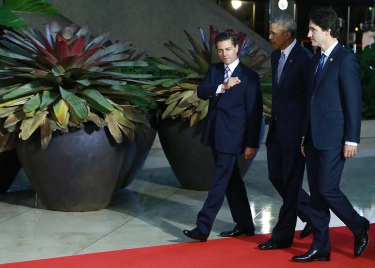 Los líderes de Canadá, Estados Unidos y México celebrarán su primera cumbre trilateral (Foto Prensa Libre: lavisionnewspaper.com)