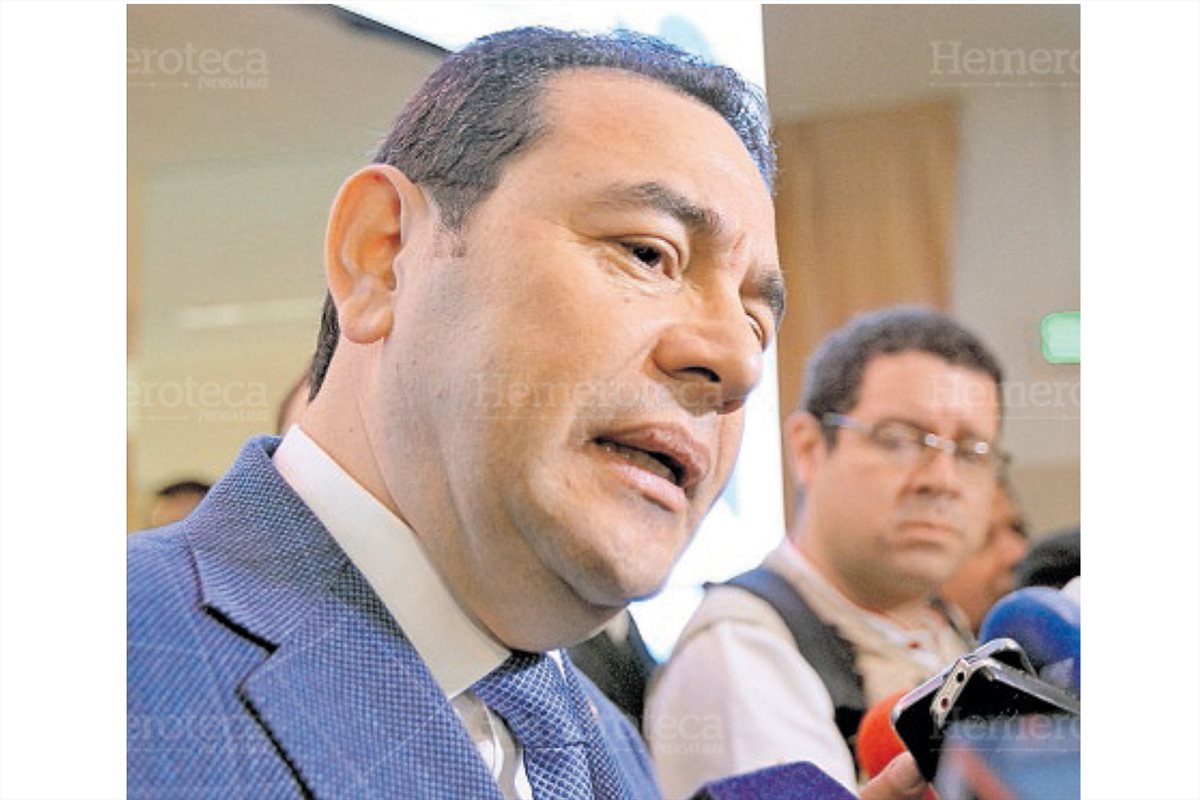El pasado 03 de octubre el presidente Jimmy Morales negó que su Gobierno esté en medio de una crisis institucional. (Foto: Hemeroteca PL)