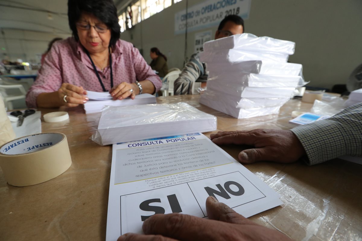 En la consulta popular se decidirá el futuro del diferendo con Belice el próximo 15 de abril. (Foto Prensa Libre: Estuardo Paredes)