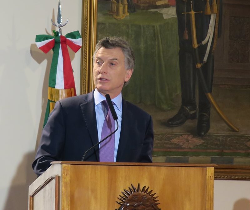 El presidente de Argentina, Mauricio Macri, en un acto público reciente. (Foto Prensa Libre: EFE).