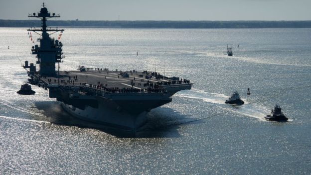 El USS Gerald R Ford está actualmente en fase de pruebas. GETTY IMAGES