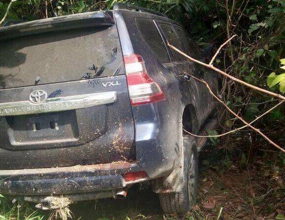 Esta es la camioneta agrícola en la que viajaban los hondureños. (Foto Prensa Libre: Dony Stewart)