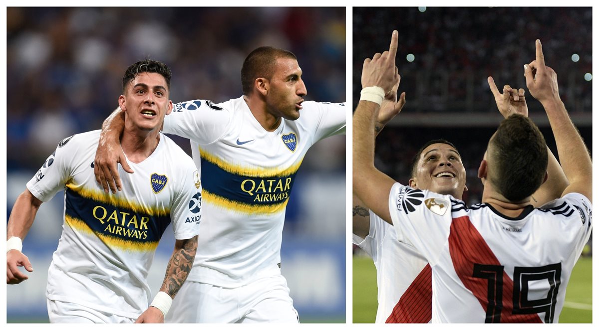 Boca Juniors y River Plate podrían enfrentarse en la final de la Copa Libertadores. (Foto Prensa Libre: AFP)