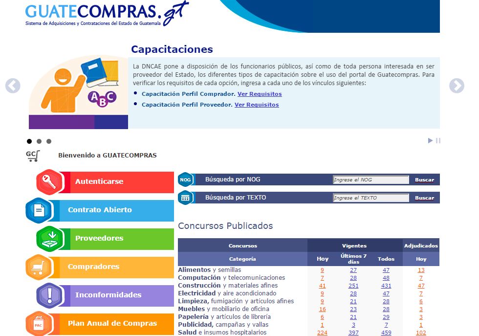 El portal de Guatecompras tendrá modificiaciones a partir de la entrada en vigencia de la nueva Ley de Contrataciones. (Foto Prensa Libre: Hemeroteca PL)