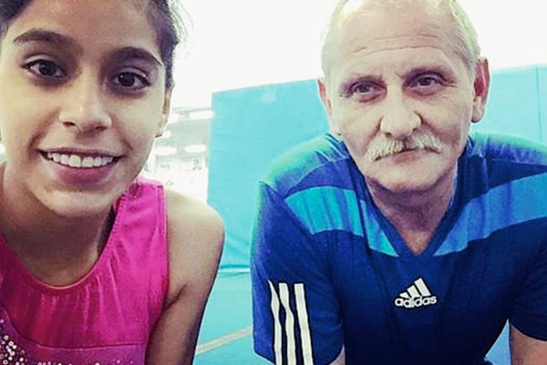 Ana Sofía Gómez y su entrenador Adrián Boboc están en Canadá. (Foto Prensa Libre: Cortesía Ana Sofía Gómez).