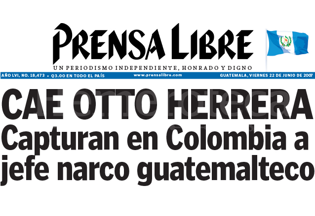 Titular de Prensa Libre del 22 de junio de 2007. (Foto: Hemeroteca PL)